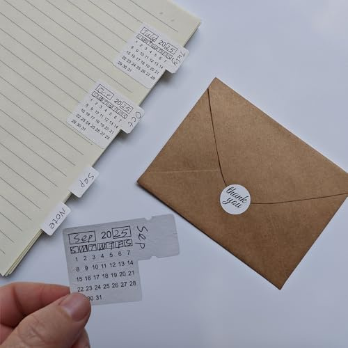 Kalender Aufkleber Monatliche Index Tabs Selbstklebende Monatliche Aufkleber für Planer Notizbuch Etiketten Indizes (Moon)