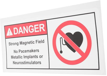Zerodeko Warnaufkleber mit Starkem Magnetfeld aus Pp Synthesepapier Leicht Anzubringen und Widerstandsfähig gegen Verblassen Geeignet für Öffentliche Krankenhäuser und Private Kliniken
