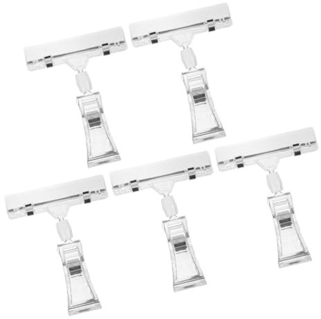 ARTIBETTER 1 Satz Bulletin -board -etikettenordner Schildhalter-clip Fan-shop Schule Einzelhandel Kleiner Schildhalter Preisschild-clip Nachrichtenclip Mehrzweck-preisclips Plastik 5 Stück