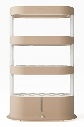 Sistema de Cultivo hidropónico en Torre, 48 módulos, con riego automático, luz de Cultivo y Temporizador. Maceta para jardín Interior.