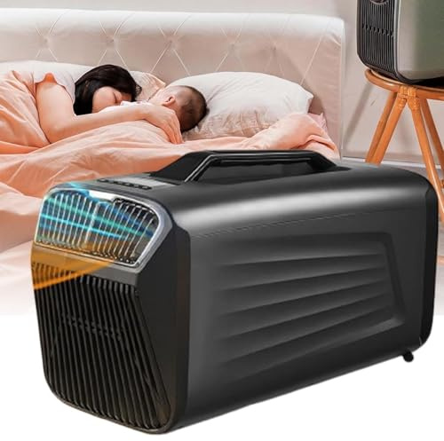 Condizionatore D'Aria Portatile 5400 Btu/5400 Btu Raffreddamento E Riscaldamento-Telecomando, Deumidificatore/Raffrescatore/Ventilatore/Sleep,Per Casa,Ufficio, Scuola E Locali Commerciali,Black