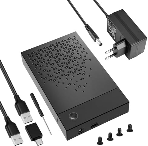 Gbformat 6Gbps Festplatten Dockingstation für 2,5''/3,5'' SATA HDD & SSD, FestplattenAdapter USB C/USB 3.0 SATA HDD Festplatten Docking Station Gehäuse Festplattengehäuse mit 12V/2A Netzadapter,UASP