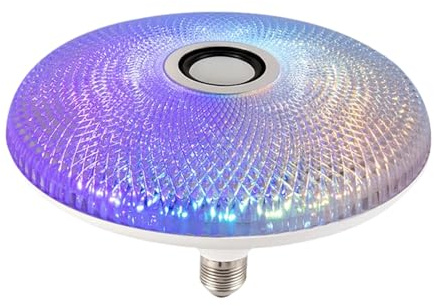 Lámpara de mesa inteligente – Fresca regulable inteligente con altavoz, lámpara de mesa en forma de nave espacial, luz nocturna | Luz de platillo RGB bBluetooth para el hogar, oficina
