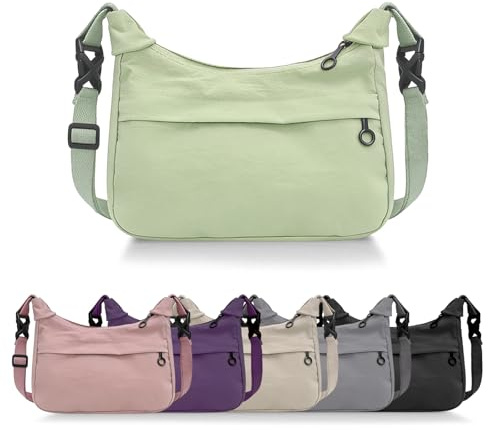 viiotu Borsa Tracolla Donna, Borse da Donna Tracolla Regolabile per Tempo Libero, Lavoro, Viaggi (Verde)
