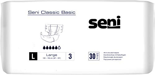 Seni Classic Basic - Gr. Large - Windelhosen bei mittlerer bis schwerer Inkontinenz - Blasenschwäche
