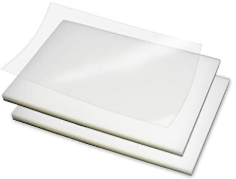 RAYSON PolypropylenDeckblatt, 300-Mikon, PP-Kunststoff-Matt-Bindedeckel, Transparent, A4, Packung mit 50 Stück