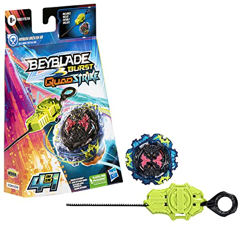 Beyblade Burst QuadStrike, Starter Pack mit Ambush Bazilisk B8 Wettkampfkreisel Typ Angriff/Balance und Launcher