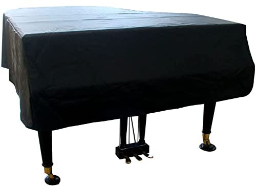 Cutfouwe Schwarze Flügel Klavier Abdeckung,Baby Grand Piano Cover,Klavierdeckel,Klavier Flügel Abdeckung Staubschutz Schutzhülle,160CM