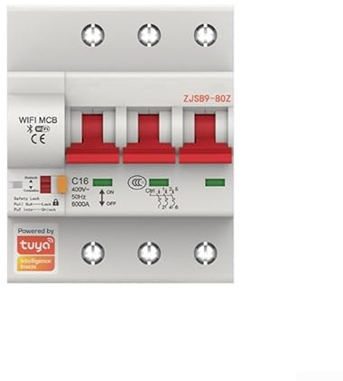 SPORTARC 3P 40A Für Tuya 40A WiFi Smart Leitungsschutzschalter Automatischer Schalter Überlastschutz