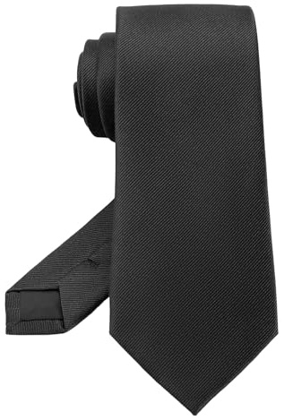 Junmaxroad Black Ties For Men Solid Color Formal Neckties 3.15 (8CM) Men's Ties