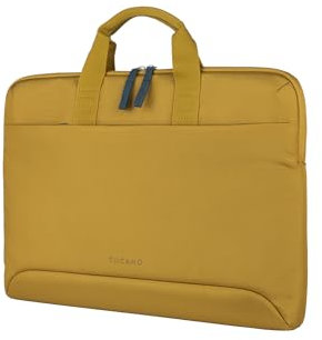 Tucano Borsa Smilza in Nylon per Macbook Pro 16'' e PC 15.6'' con imbottitura ammortizzante e tracolla rimovibile - Giallo