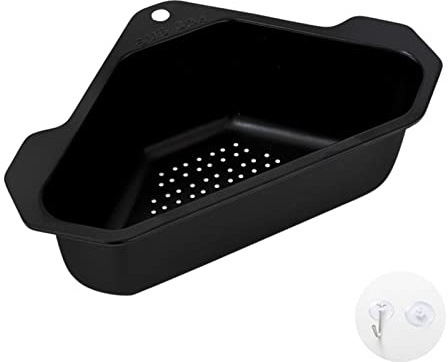 Yuemeuy Kitchen Sink Drain, Stainless Steel Triangular Sink Drain Shelf, Triangle Sink Drainer Basket, Corner Sink Strainer Basket For Sink Food Strainer Storage Rack