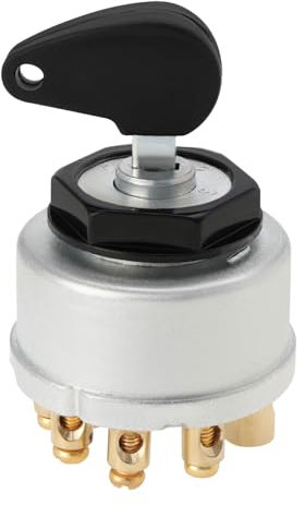 eMagTech 7 Pezzi Terminali Interruttore Chiave Accensione Luce Interruttore Accensione 0-1-2-3 OE 0342201009/717638R91 Compatibile Con Case IH BD Series Tractor Vintage Car