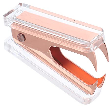 SHOWERORO Transparenter Roségold Heftklammerentferner Aus Robustem Abs Handlicher Tackerentferner Mit Großer Hebelwirkung Für Büro Schule Und Zuhause Zeitsparendes Zubehör Für Müheloses Entf