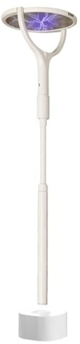 Electric Fly Swatter, Rechargeable Electric Fly Zapper with Rotating Head & Telescopic Handle, Indoor Bug Zapper Racket Fly Killer, Mosquito & Spider Catcher for Home Use UK