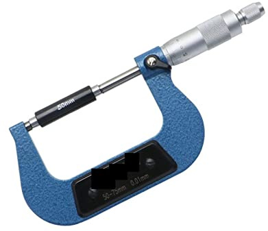 CFWWSAQ Bügelmessschraube, Außenmessgerät Metrisches Micrometer-Messschieber 0,01 mm Präzisionsnier-Bremssattel-Messwerkzeuge(100-125mm)