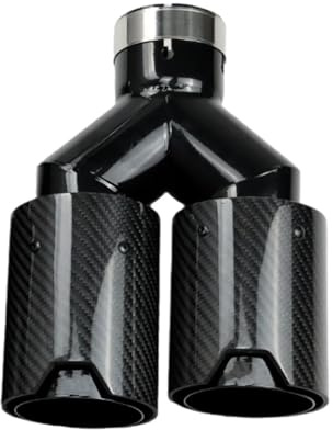 Silenziatore Terminale Per BMW Series Double-out Muffler Tip Nero Acciaio Inox Universale Performance Carbon Fiber Terminali Di Scarico Tubi Finali