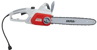 IKRA Tronçonneuse Électrique 2200W - Guide 40cm TRILINK Anti-Vibration - Vitesse 12,1m/s - Tension sans Outil - Lubrification Auto - Sécurité Renforcée & Design Ergonomique