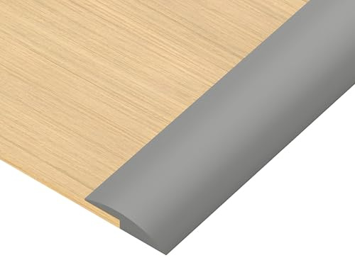 Selbstklebender Schwellen Übergangsprofil, 100 cm Lang × 3/3,5 cm Breit PVC Boden Übergangsleiste, Spalt Abdeckleisten for Türen und Böden(Gray,39.4x1.4/100x3.5cm)
