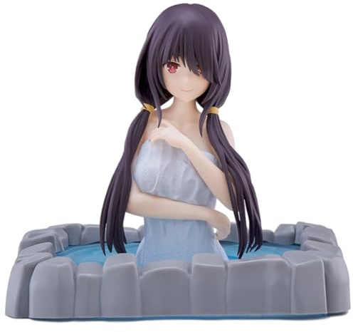 Xinchangda Tokisaki Kurumi Figura Anime Girl Statue 13CM Hot Spring Tokisaki Kurumi Busto Figure Collezioni Modello Casa Desktop Decorazione Ornamento Regalo