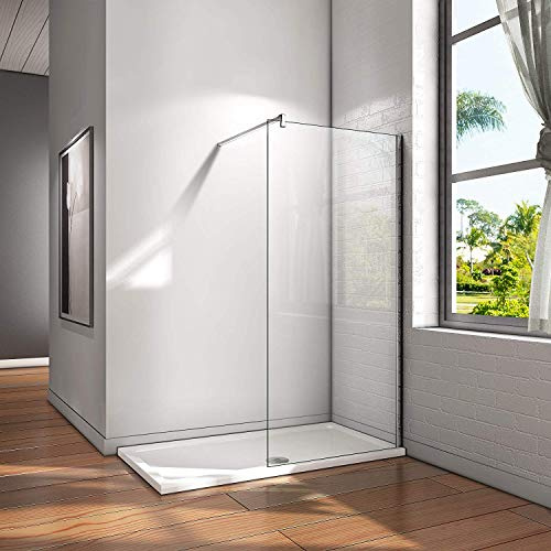 30x200cm Walk in Duschwand Duschtrennwand 10mm Easy-clean Nano Glas Duschabtrennung