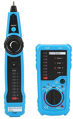 Qinlorgo Kabelsuchgerät, Leitungsfinder FWT11 Multifunktions-RJ11-RJ45-Telefonkabel-Tracker Ethernet-LAN-Netzwerkkabel-Detektor