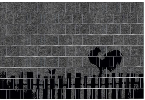 PerfectHD Zaunsichtschutz - Florenz - Motiv: Country 2 - Sichtschutz für den Garten - 2,50 x 1,80 x 0,19 m - 9 Streifen