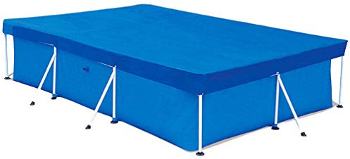 260X170CM Pool Abdeckplane Rechteck Schwimmbad Plane Anti Sonnenlicht Pool Abdeckung Schwimmbadabdeckung Staubdicht Wasserdicht Poolabdeckplane für Pool Schwimmen Blau