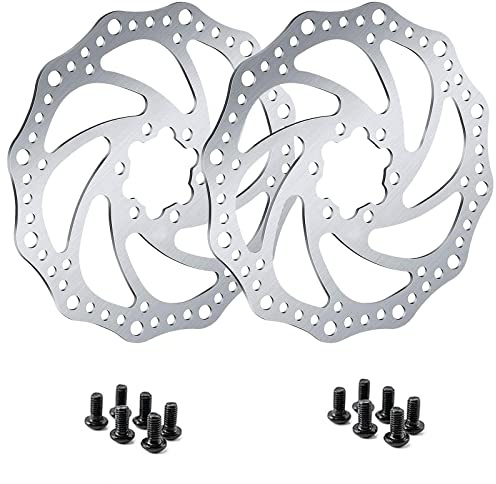 Newgoal 180mm Disco Freno rotore 2 pacchi in Acciaio Inox Bici Freno a Disco rotore per la Maggior Parte della Bici da Strada Bici da Mountain Bike