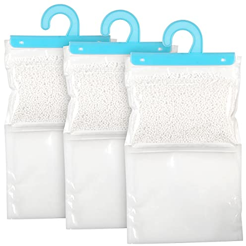 Sichler Haushaltsgeräte Raumentfeuchter: 3er-Set XXL-Kleiderschrank-Entfeuchter zum Aufhängen, je bis zu 1 l (Luftentfeuchter Kleiderschrank, tragbarer Luftentfeuchter, Schublade)