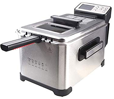 NCRD Freidora, Acero Inoxidable, freyer fácil de Limpiar, 4L, Plata.