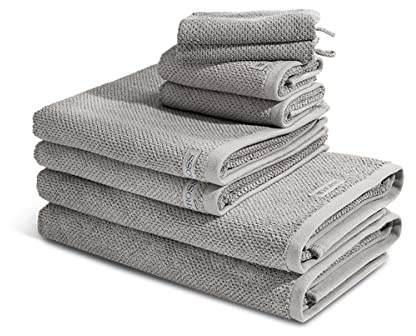 Ross - 8 teiliges Frottier-Set - Selection Bio-Baumwolle (2 X Wasch- 2 X Gäste- 2 X Dusch- 2 X Handtuch im Set) - 540 g/m2 - Baumwolle - Frottee - saugstark - weich und flauschig - Flanell