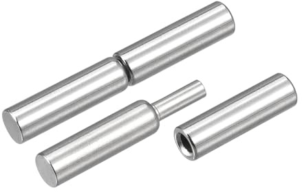 sourcing map 10 Pares Soldadura Cilíndricas Bisagras 40mm x 6mm | Macho a Hembra, Bisagra Pasador, 304 Inoxidable Acero, para Metal Hogar Puerta Puerta Ventana