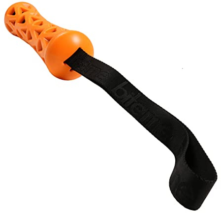 Ebi, Spielzeug Crack Me Up Stick L – 42 x 6,3 x 6,3 cm orange/schwarz, stimuliert Kauen und Bissen, beugt Zahnbelag und Zahnstein vor, Robustes Spielzeug aus Gummi mit Knisternpapier