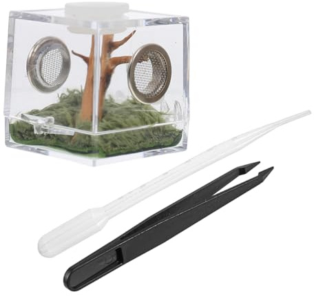 iplusmile Reptil Fütterungskoffer Transparent Acryl Mini Terrarium Mit Lüftungsloch Für Spinnen Springspinne Aufzuchtbox 4.13 X 1.38 X 1.57 Zoll