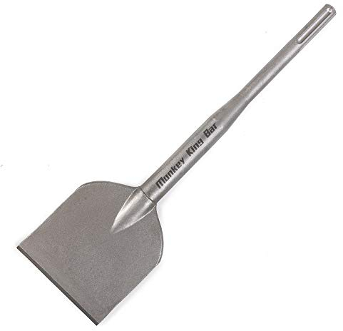Monkey King Bar Floor Scraper Chisel 450x125MM,SDS Max Shank Chisel for Hammers,Used for Removing Asphalt Concrete Tiles or Brick Sections