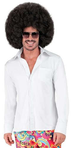 W WIDMANN MILANO Party Fashion - Chemise des années 70 | Pour adultes, manches longues, look Disco Fever pour le carnaval, les soirées à thème, les festivals de musique populaire