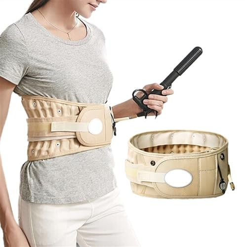 Dekompression Rückenschmerzen Untere Lendenwirbelstütze Für Mit Kissen Pad Rückengurt Verstellbare Wirbelsäule Taille Rücken Air Massage Gürtel Für Untere Rückenschmerzen Linderung Rückenstütze Massag