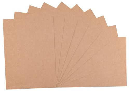 Florence Selbstklebend Cardstock Kraft (Braun) - Bastelpapier A4 Farbenmix - 10 - Bedruckbares Papier - Karten Basteln, Scrapbooking und Hobbyprojekte - 216 gsm