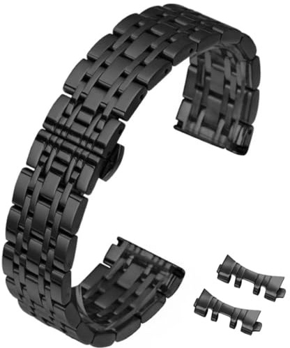 HEYOZURY Edelstahl Uhrenarmbänder Metall uhrarmband mit Geraden und Gebogenen Ende 12mm 14mm 16mm 18mm 19mm 20mm 21mm 22mm Metal Ersatzband Armbänder Edelstahlarmband für Uhr für Herren/Damen