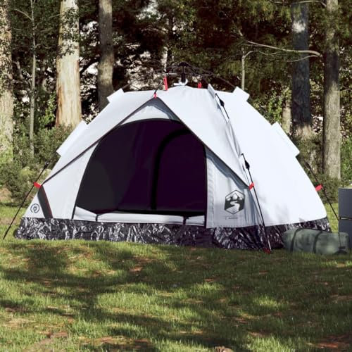 ZEYUAN Kuppel-Campingzelt 2 Personen Weiß Verdunkelt Quick Release, Caming Zelt, Camping Tents, Camping-Zelt - 4004192