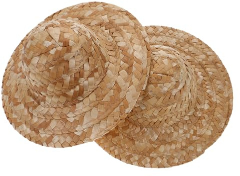 UPKOCH 2 Stück 15 Cm Puppenhut Aus Stroh Zum Bemalen Diy Bastelbedarf Kreative Malhüte Für Kinder Verkleidung Und Puppenzubehör