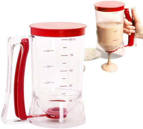 Distributore per pancake – Distributore manuale per impasto | Dispenser per pancake a mano antiaderente per pancake, pratico utensile da cucina, frittelle veloce, strumento importante per cuocere