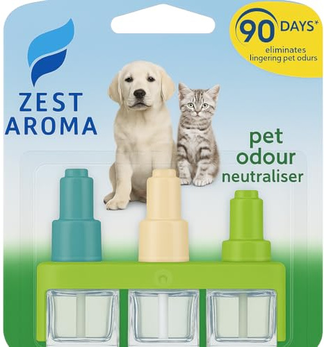 Faboer 12 x Triple Plug in Air Fresheners for Home Plug in 3 Alternating Scent Plugin Air Freshener Refills Unstoppables Odour Eliminator Diffuser - Pet Odour 20ml