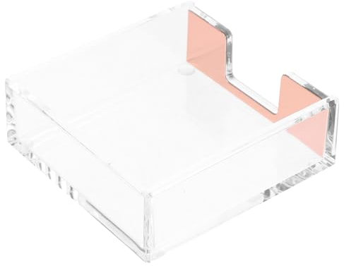 MAGICLULU Transparenter Memo-notizzettel-Halter in Roségold Acryl Aufbewahrungsbox Für Bürobedarf Multifunktionaler Schreibtisch-Organizer Für Notizzettel Büroklammern Praktische Aufbewahrun