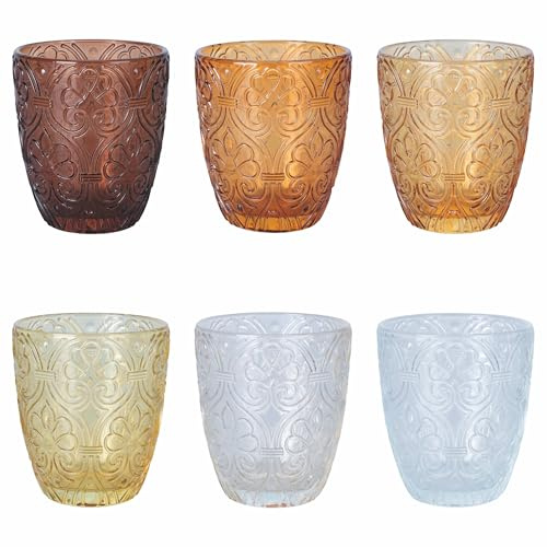 Villa d'Este Home Tivoli Lot de 6 verres à eau 300 ml en verre, Grenade Chocolate