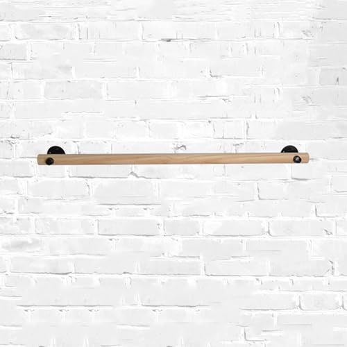 Pasamanos de Madera de Pino Redondo de 30 a 6 Metros, 4 cm, para Escalera de Interior, Montaje en Pared, Antideslizante, de Madera Maciza, con Soportes para escaleras, Villas, lofts, Pasillo