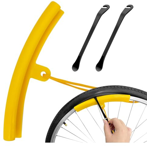 Däcklyftare cykel metallcykel däcklyftare – 2 däcklyftare med 24–29 tums PU-fälgskydd, cykelverktyg för cykelbyte av däckhjul, robust och fälgvänlig, för MTB, vandringscykel, vägcykel