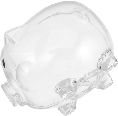 Gatuida 2Pezzi Salvadanaio Forma Maiale Salvadanai Trasparenti per Barattolo per Risparmiare Denaro Decorativo per Scrivania e Libreria