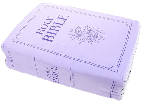ORFOFE Gosedjur Fylld Bibelbok Storlek Plysch Kuddbok Plyschar Kastkudde Tro Bibeln Plysch Bibelkudde Små Lilat Plushkudd